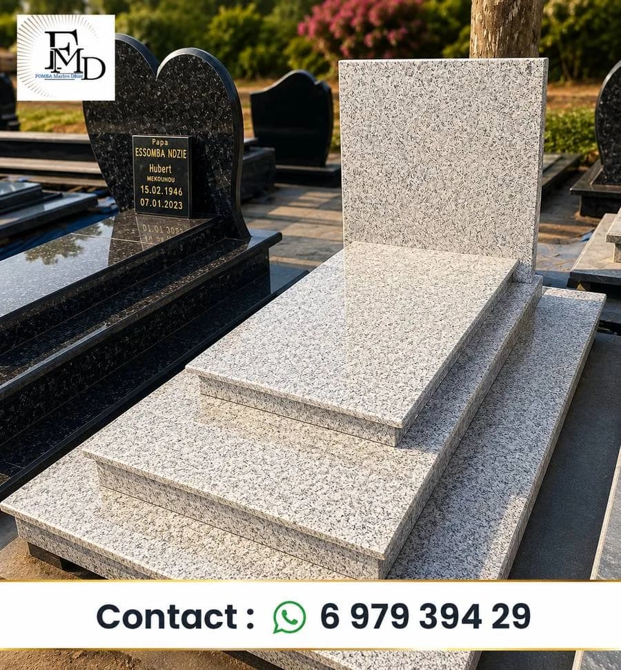 Monument Funéraire Granit clair — Fomba Marbre Décor