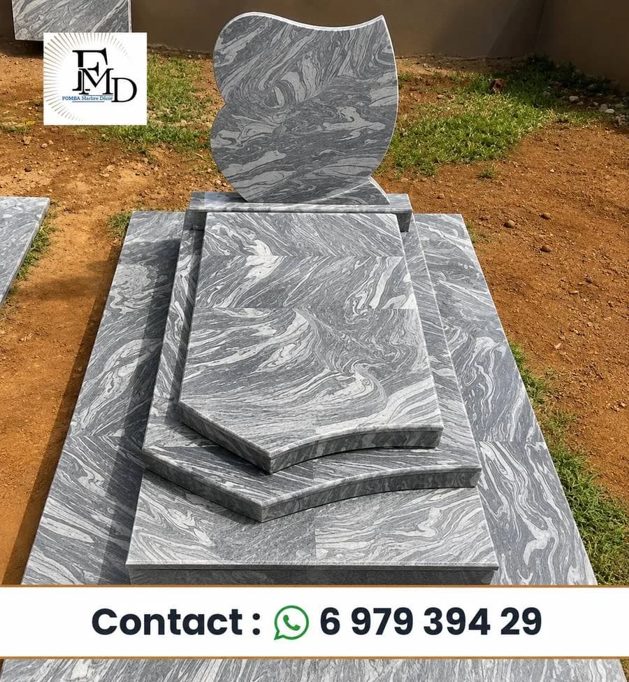 Monument Funéraire Granit zébré — Fomba Marbre Décor
